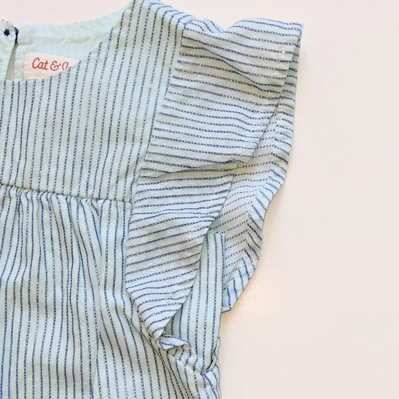 ⚡️Toddler Girls Metallic Stripe Short Sleeves Top - Picture 5 of 9
